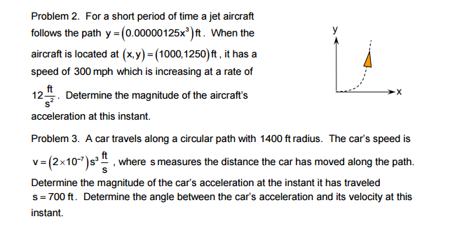 Solved For a short period of time a jet aircraft follows the | Chegg.com