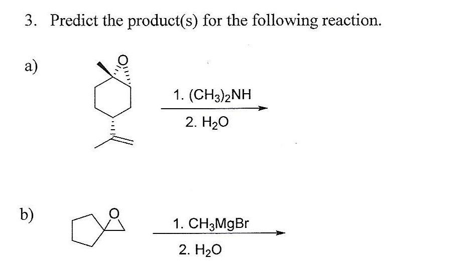 Solved Predict the product(s) for the following reaction. | Chegg.com