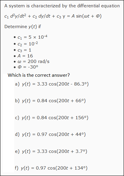 Solved A system is characterized by the differential | Chegg.com