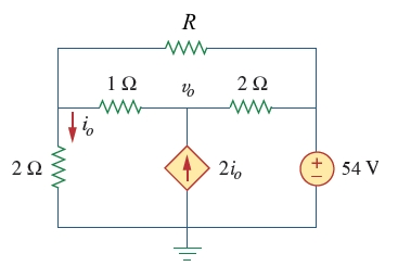 Solved In the circuit given below, R = 5 ?. Find vo and io. | Chegg.com