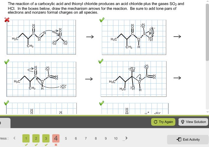 Solved ress: The reaction of a carboxylic acid and thionyl | Chegg.com