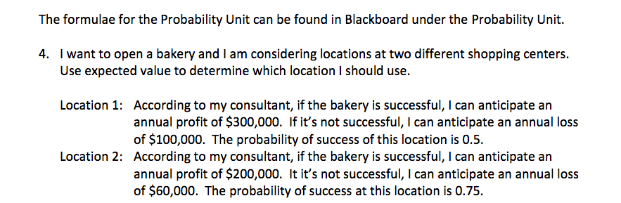 Solved The Formulae For The Probability Unit Can Be Found In Chegg