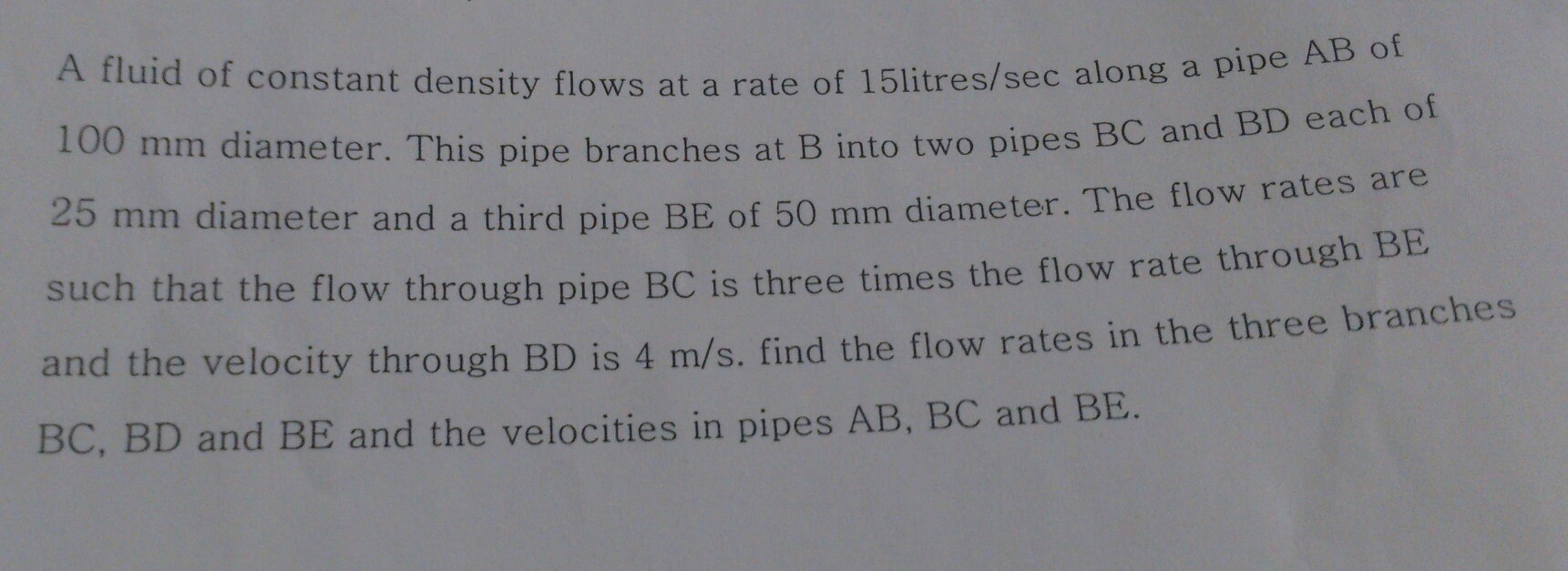 Solved A Fluid Of Constant Density Flows At A Rate Of | Chegg.com