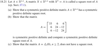 Solved 18.21 Let A E R. A matrix X e R with XA is called a | Chegg.com