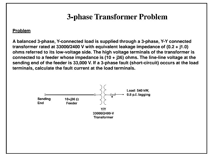 Solved 3phase Transformer Problem Problem A balanced