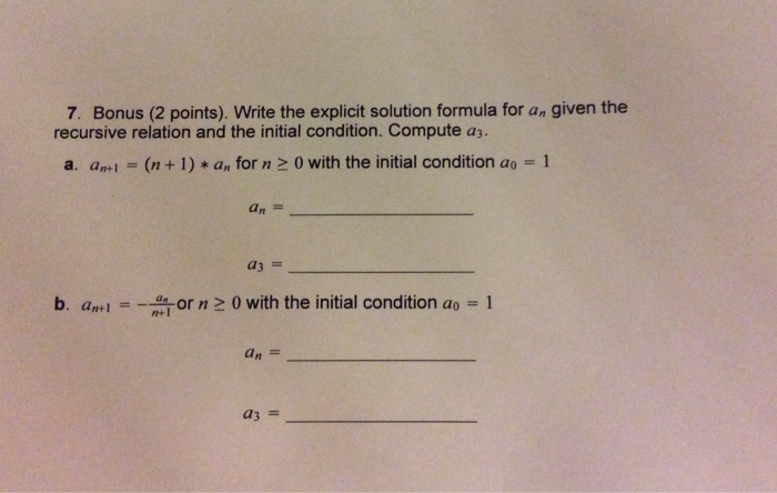 Solved Bonus Write the explicit solution formula for an | Chegg.com
