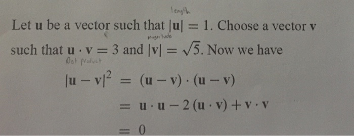 Solved lengh Let u be a vector such that lul = 1 . Choose a | Chegg.com