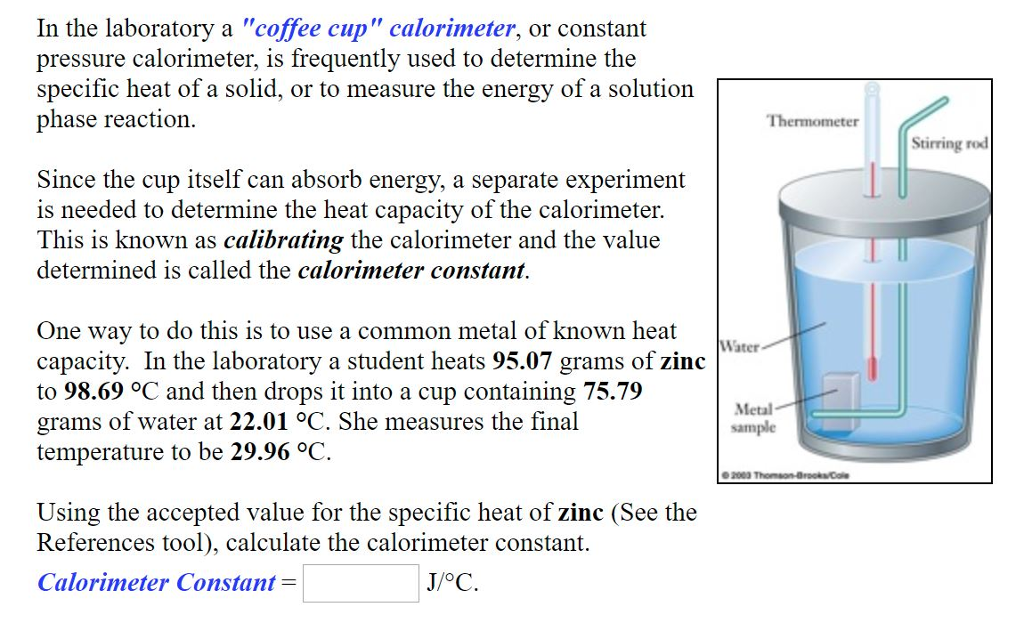 Solved In The Laboratory A "coffee Cup" Calorimeter, Or C