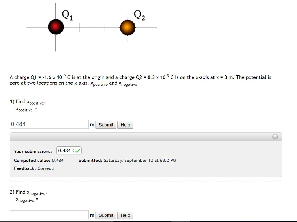 solved-a-charge-q1-1-6-times-10-9-is-at-the-origin-and-a-chegg