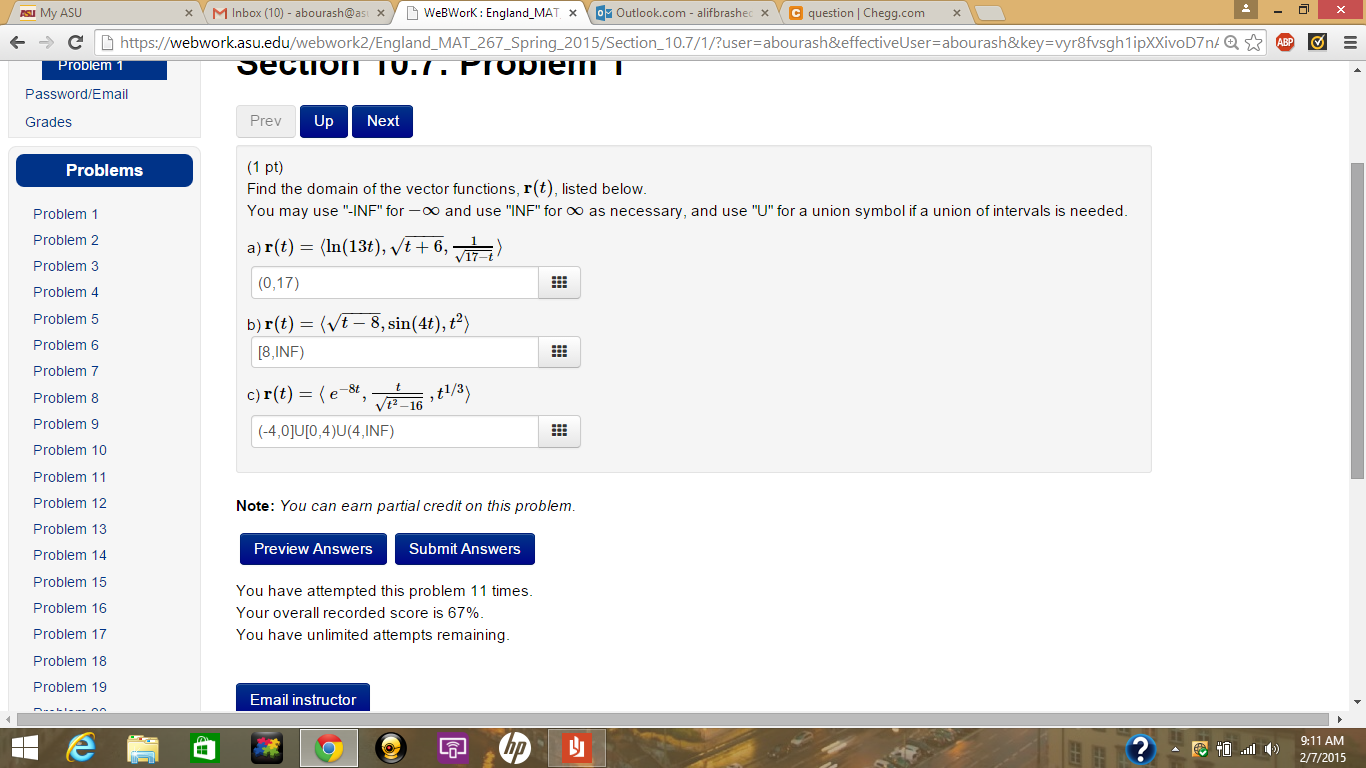 Solved Asu My ASU WeBWorK Eng d M AT X Chegg | Chegg.com