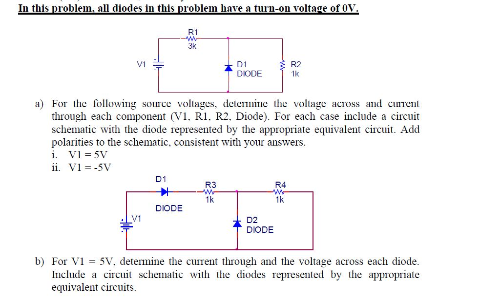 Solved In this problem, all diodes in this problem have a