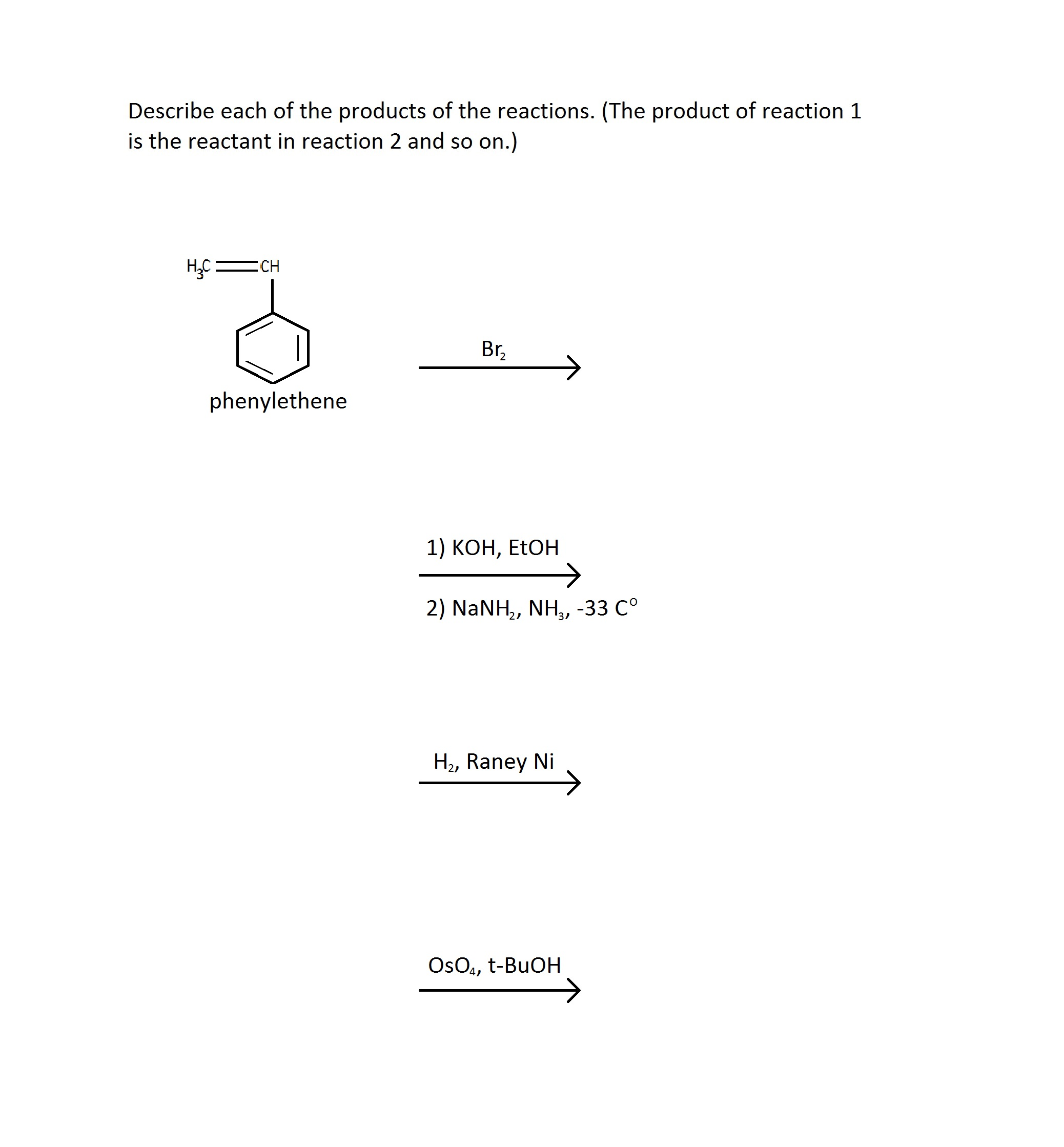 Solved Describe each of the products of the reactions. (The | Chegg.com