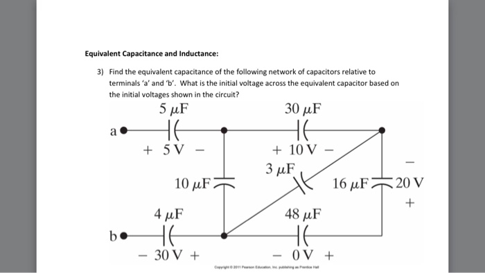 Solved Find the equivalent capacitance of the following | Chegg.com