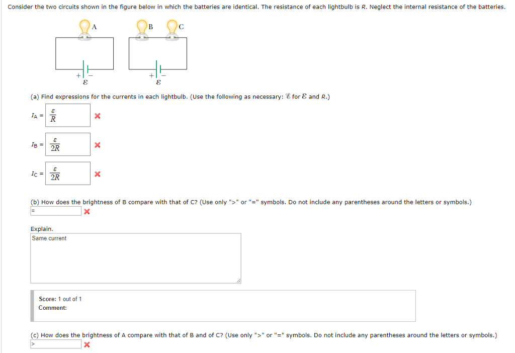 Solved Consider the two circuits shown in the figure below