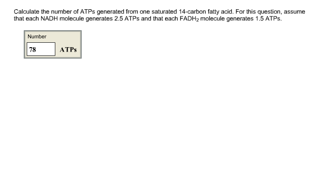 Solved Calculate The Number Of Atps Generated From One