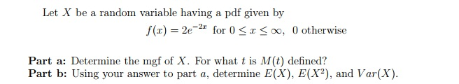 Solved Let X be a random variable having a pdf given by f(x) | Chegg ...