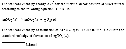 Solved The standard enthalpy change AH for the thermal | Chegg.com