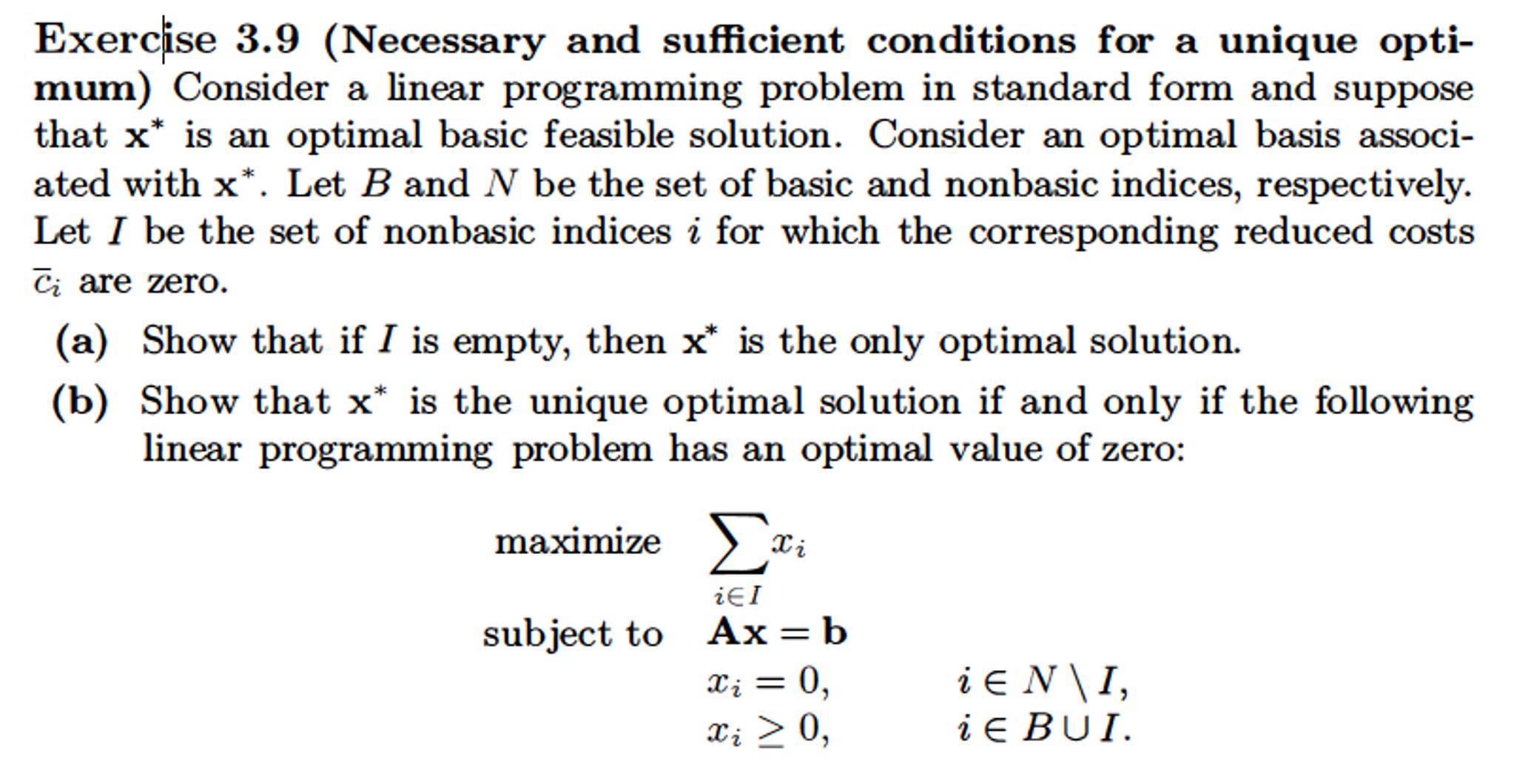 Consider a linear programming problem in standard | Chegg.com