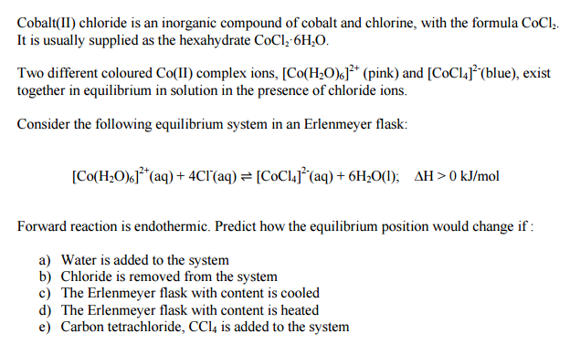 cobalt chloride complex