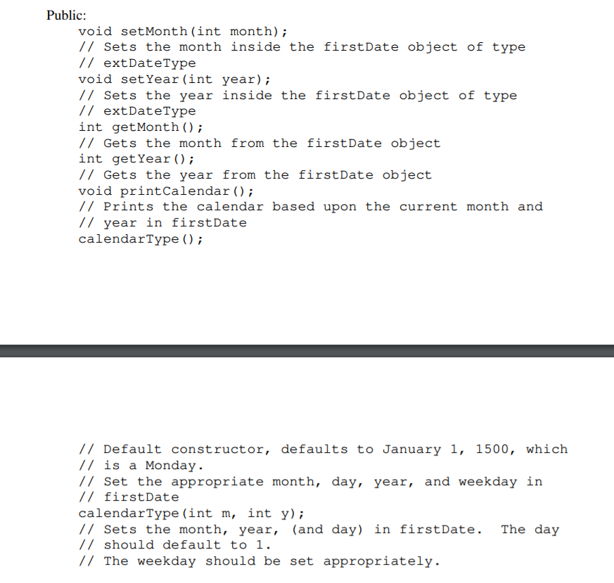 Conjugate Month Program Example HOMEWORK #16-Calendar Program Write a program to | Chegg.com