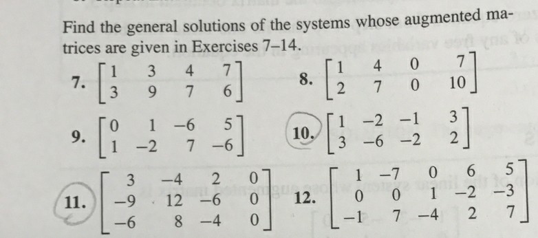 Solved Find The General Solutions Of The Systems Whose | Chegg.com