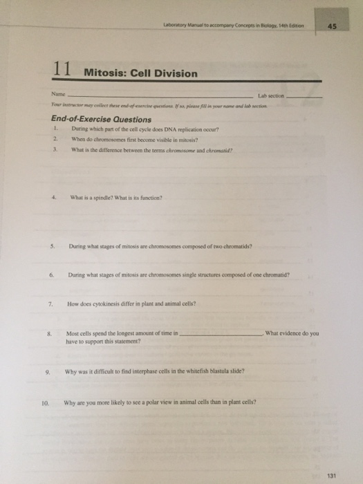 Solved Laboratory Manual to Concepts in Biology.