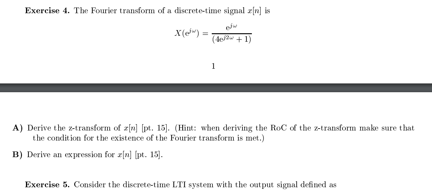 Solved The Fourier transform of a discrete-time signal x[n] | Chegg.com