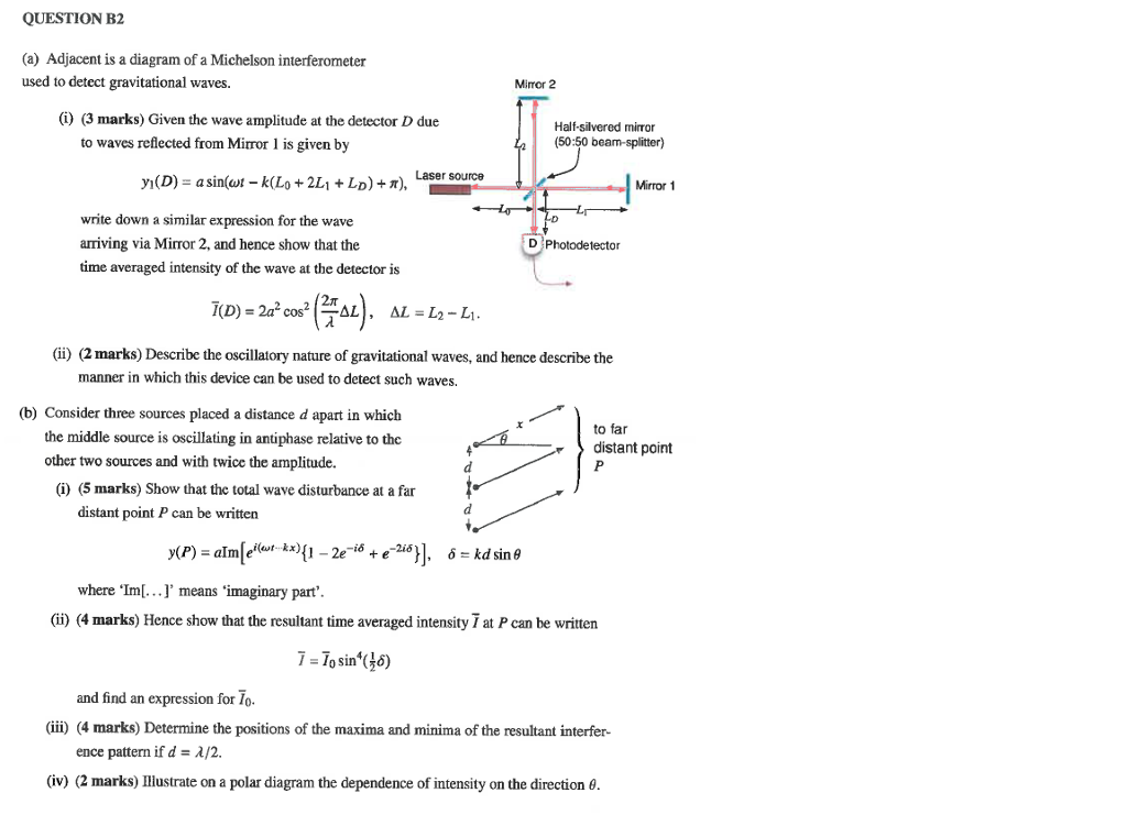 Solved (a) Adjacent is a diagram of a Michelson | Chegg.com