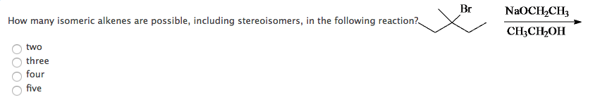 Solved How many isomeric alkenes are possible, including | Chegg.com