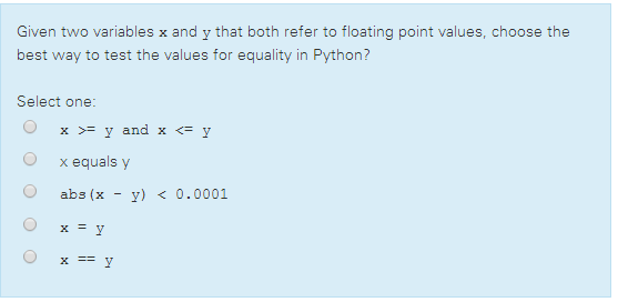 Solved Given two variables x and y that both refer to | Chegg.com