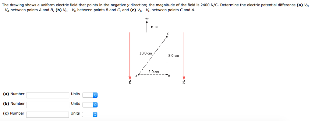 Solved The Drawing Shows A Uniform Electric Field That | Chegg.com