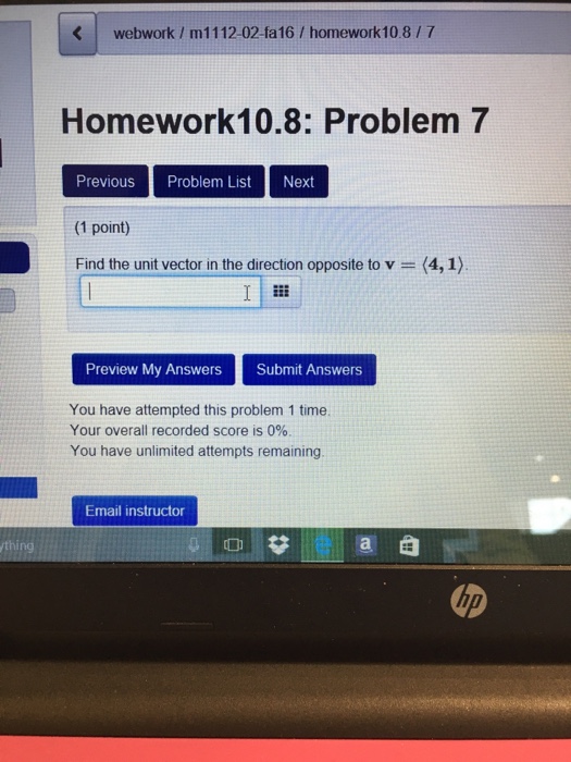 Solved Find the unit vector in the direction opposite to v = | Chegg.com
