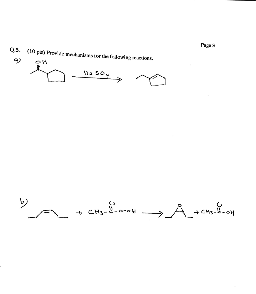 Solved Provide Mechanisms For The Following Reactions. | Chegg.com