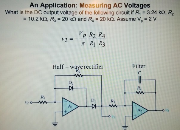 Solved An Application: Measuring AC Voltages What is the DC | Chegg.com