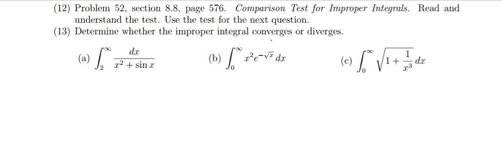 solved-comparison-test-for-improper-integrals-read-and-chegg