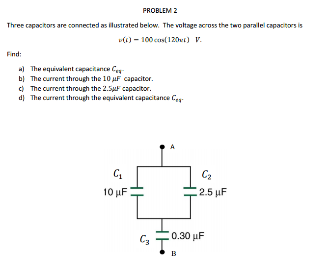 Solved Three Capacitors Are Connected As Illustrated Below. | Chegg.com