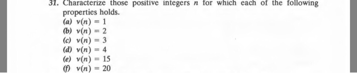 Solved 31. Characterize those positive integers n for which | Chegg.com