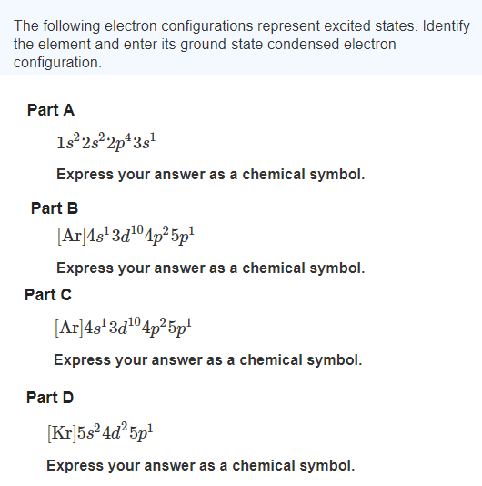 solved-the-following-electron-configurations-represent-chegg