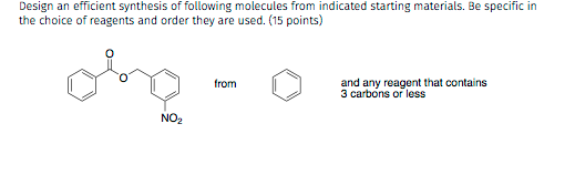 Solved Design an efficient synthesis of following molecules | Chegg.com