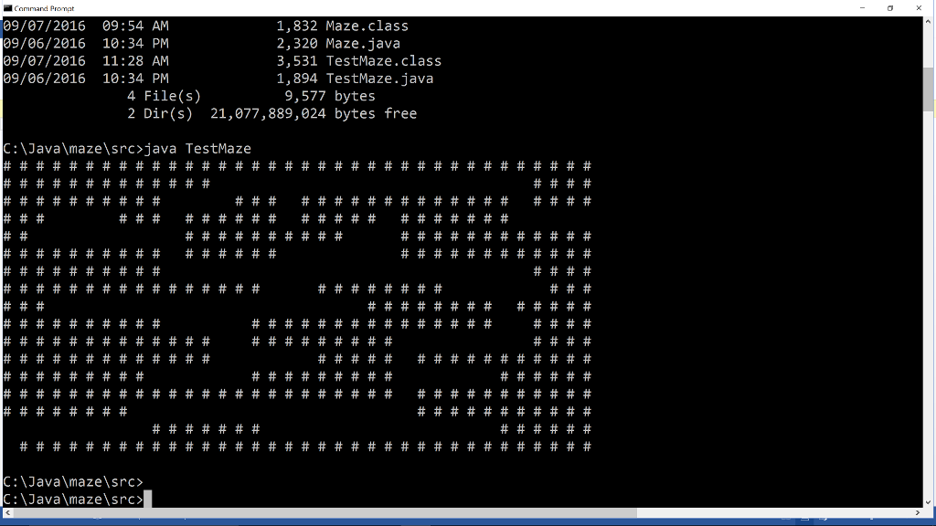 simple maze java source code