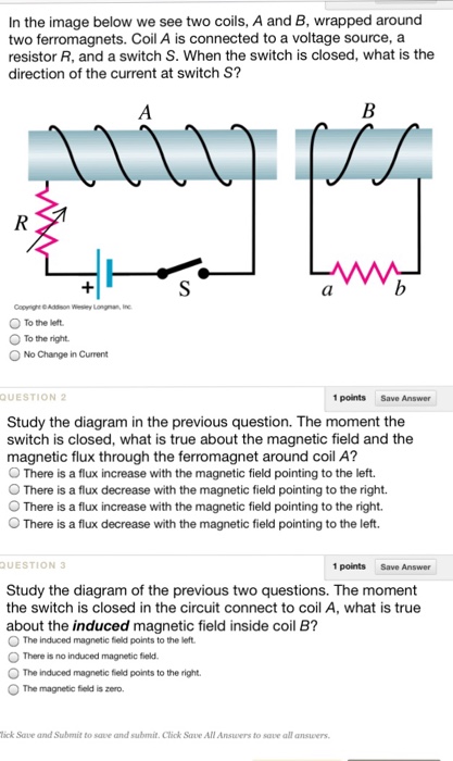 Solved In The Image Below We See Two Coils, A And B, | Chegg.com