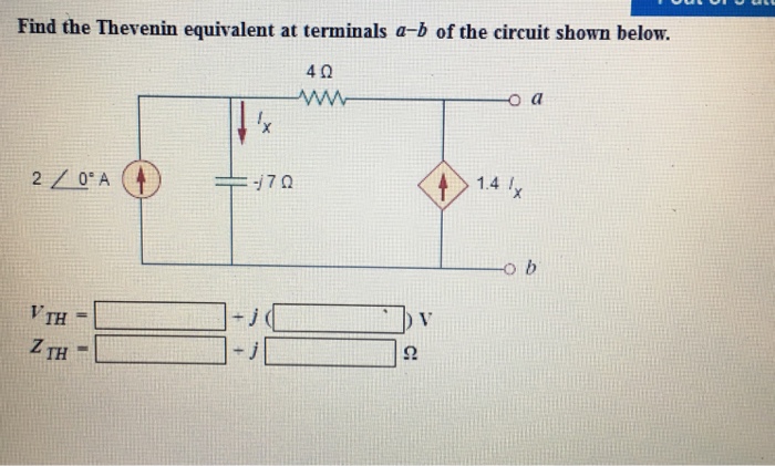 Solved Find The Thevenin Equivalent At Terminals A - B Of | Chegg.com