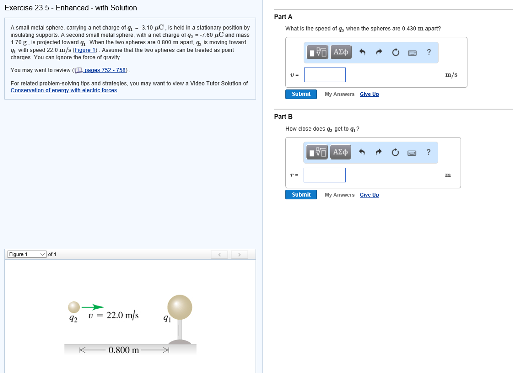 Solved A small metal sphere, carrying a net charge of q_1