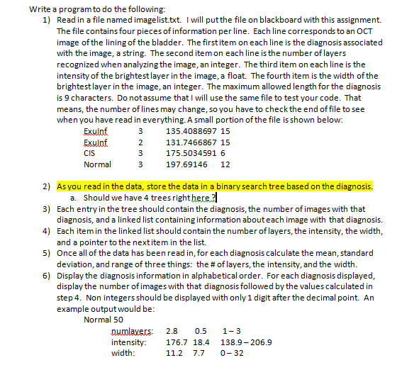Write a program to do the following: 1) Read in a | Chegg.com