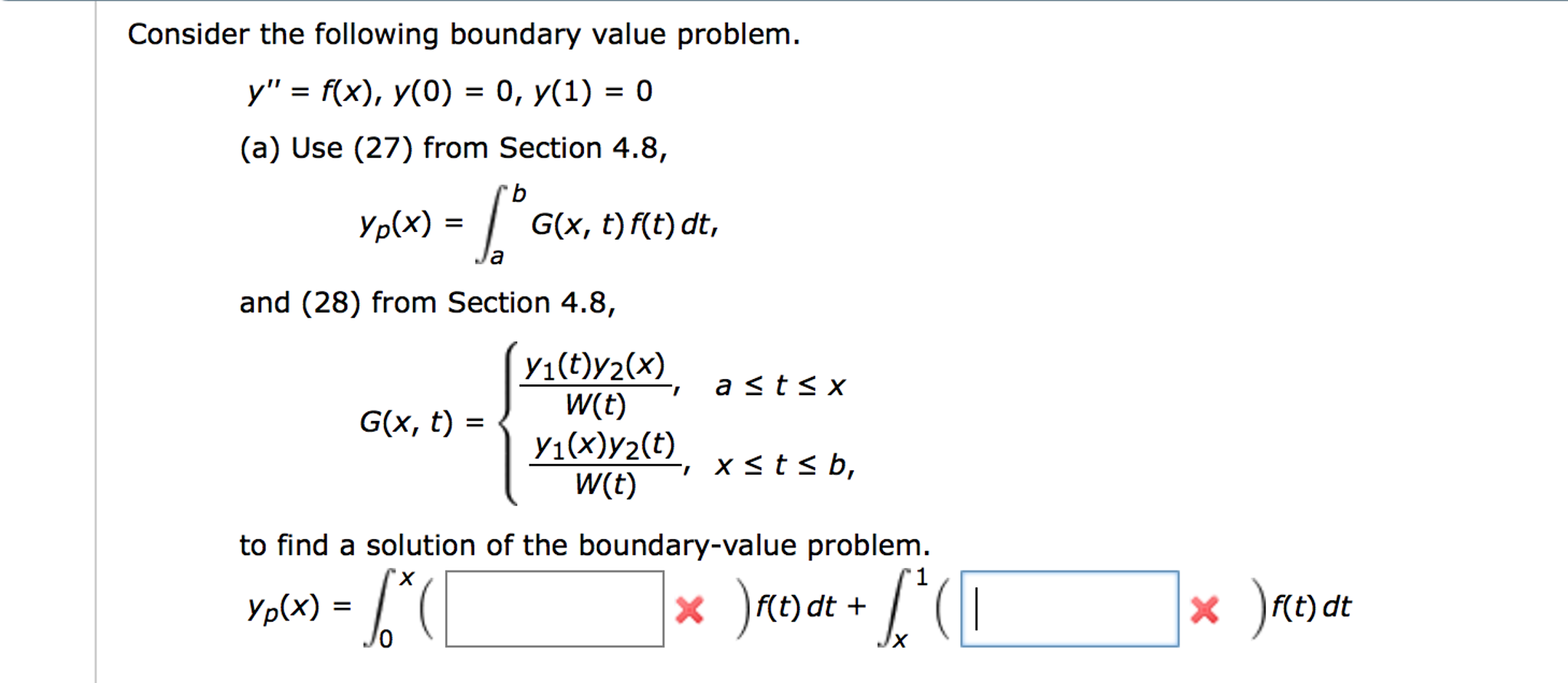 Consider The Following Boundary Value Problem Y