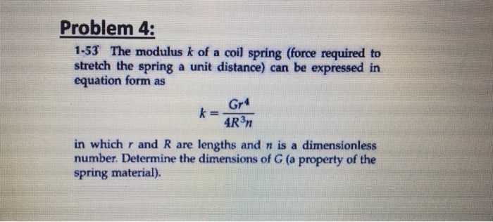Solved The modulus k of a coil spring (force required to | Chegg.com