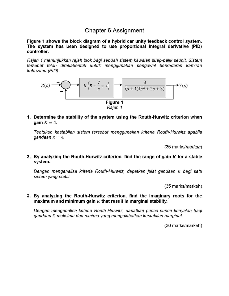 Solved Chapter 6 Assignment Figure 1 shows the block diagram | Chegg.com