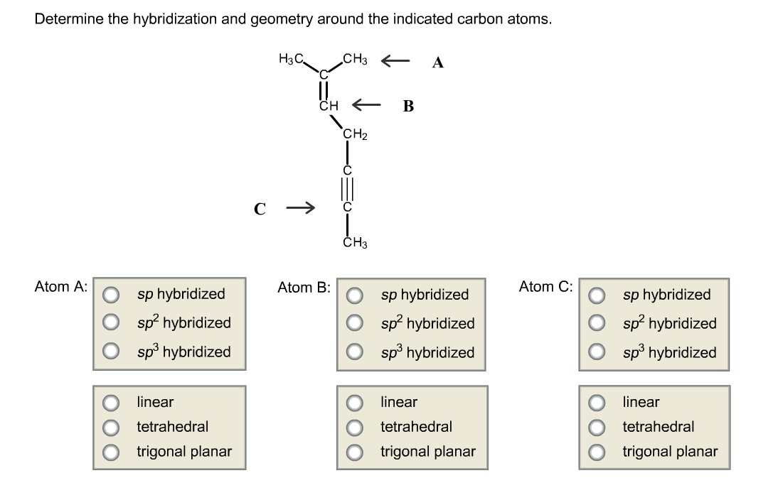 Solved Determine The Hybridization And Geometry Around The 1539