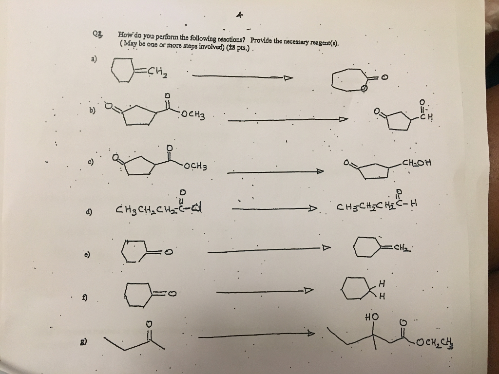 Solved How do you perform the following reactions? Provide | Chegg.com