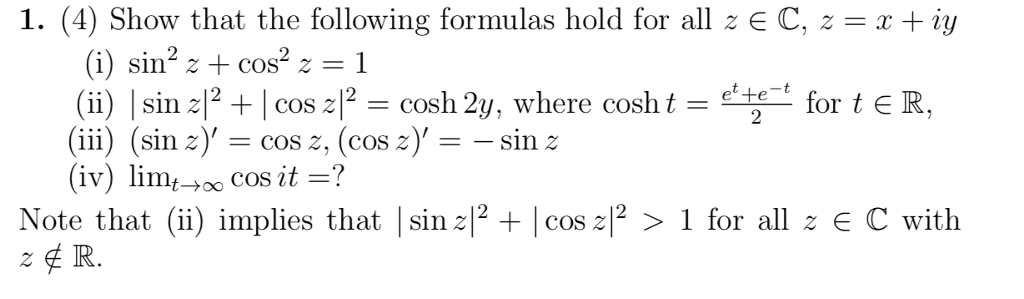 Solved 1. (4) Show that the following formulas hold for all | Chegg.com